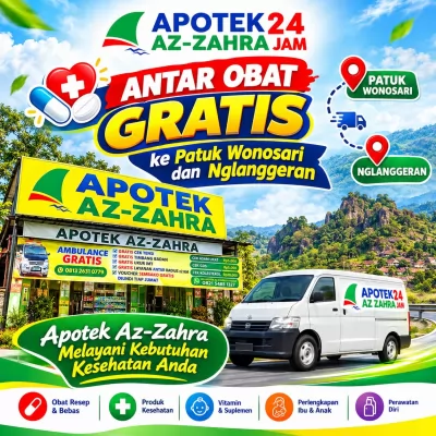 Antar Obat Gratis ke Patuk Wonosari dan Nglanggeran, Apotek Az-Zahra Siap Melayani Kebutuhan Kesehatan Anda